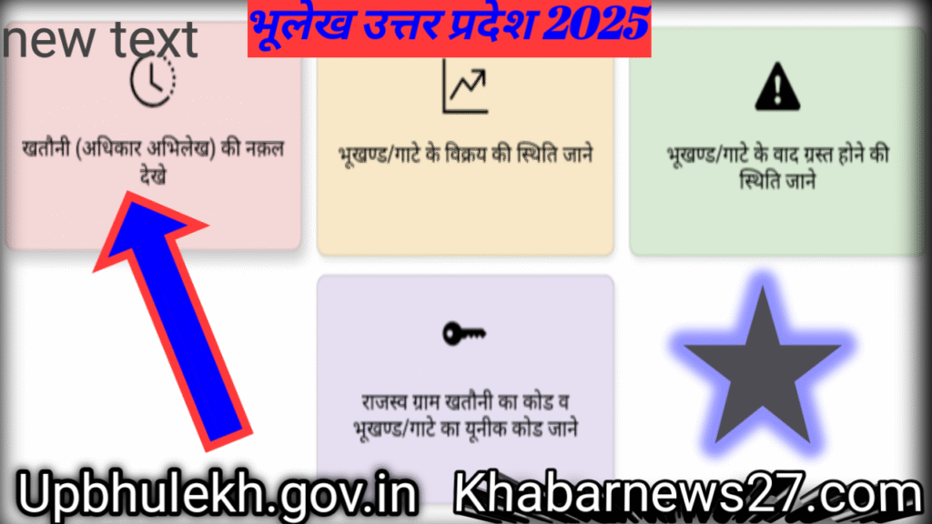 भुलेख उत्तर प्रदेश 2025 